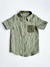 Load image into Gallery viewer, Sage Plaid Button Down