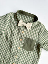 Load image into Gallery viewer, Sage Plaid Button Down