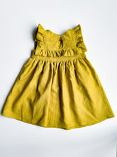 Load image into Gallery viewer, Mustard Flutter Bib Dress